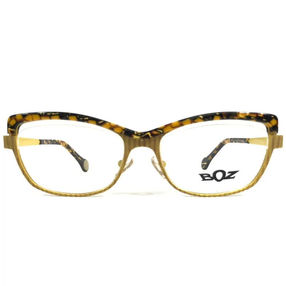 BOZ Eyeglasses Frames ZUMBA 9555 Black Yellow Tortoise Semi Rimmed 52-16.5-140